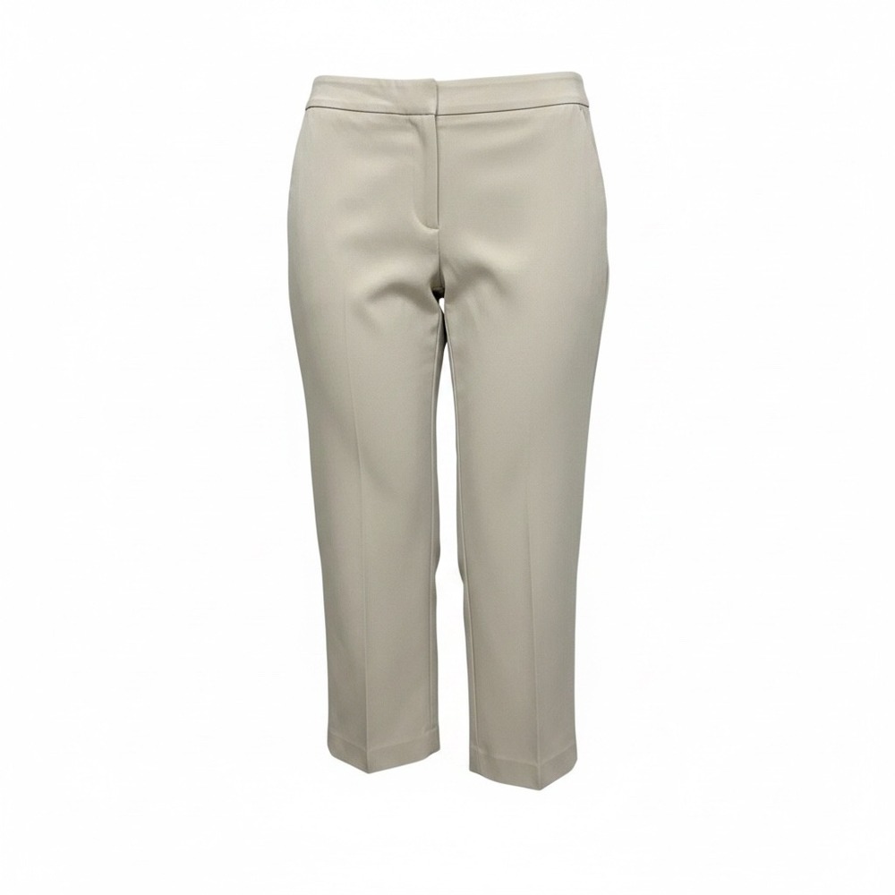 Apt. 9 Modern Fit Tan Khaki Cropped Dress Pants Womens Size 14 Business Flaw